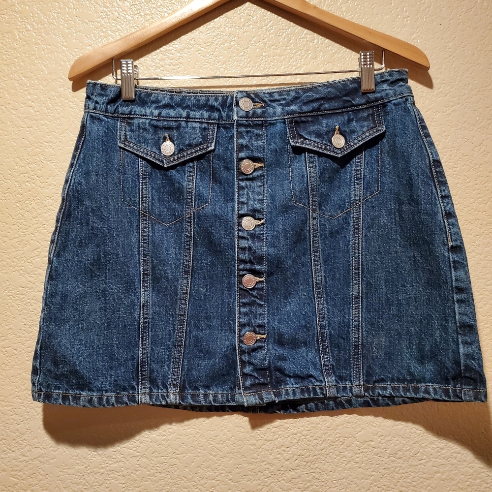 Garage denim mini skirt